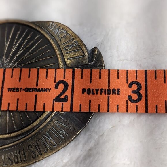 Vintage 70's Columbia Built Bicycle Brass Belt Buckle - Picture 4 of 6